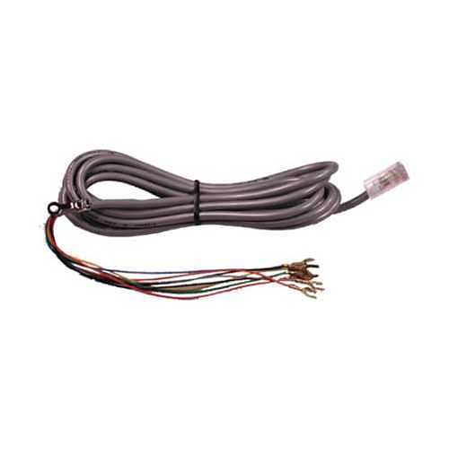 Electrical wire cable with connectors on a white background