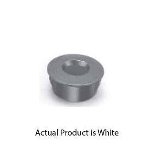 GRI A-87-W Recessed Adaptor, 7/8” Diameter with 3/8" Hole, White 10 pack