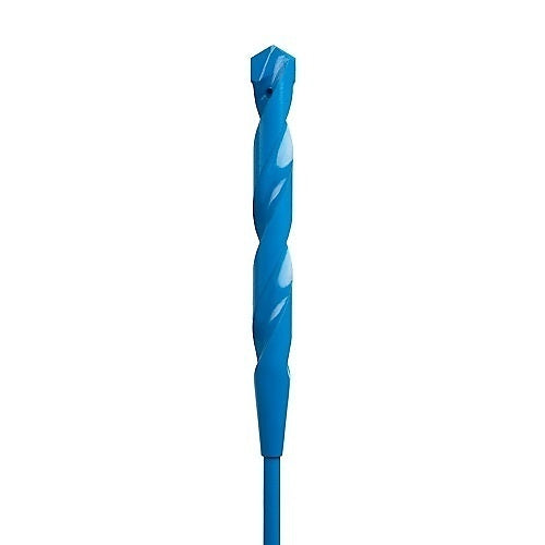Blue drill bit on a white background