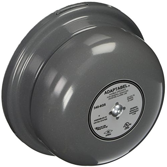Edwards Signaling AdaptaBel Alarm Bell, 24VAC, 0.350A, Gray