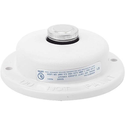 White heat detector on a white background