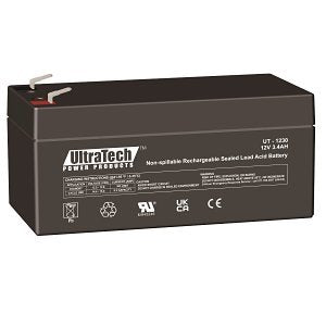 UltraTech IM-1230F1 12V 3.4AH Sealed Lead Acid Battery, F1 Terminal