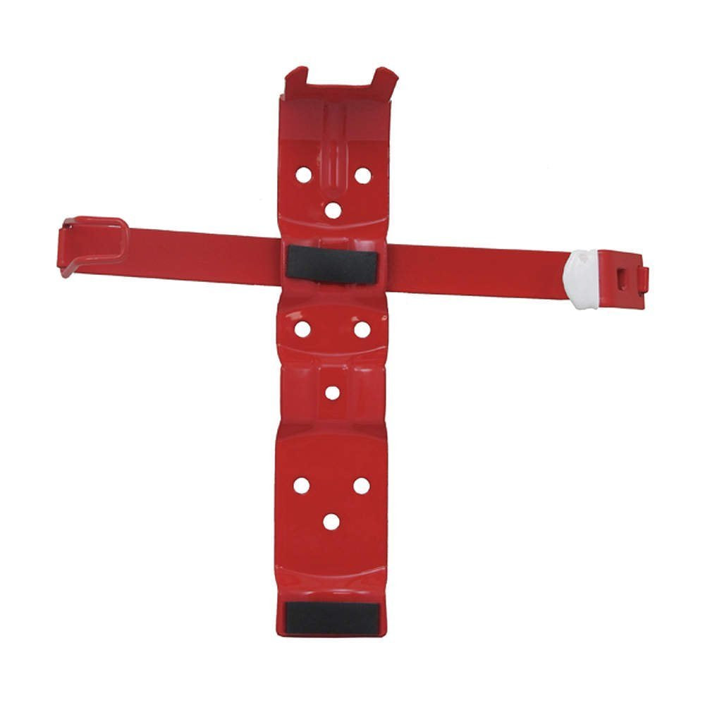 Red bracket on a white background