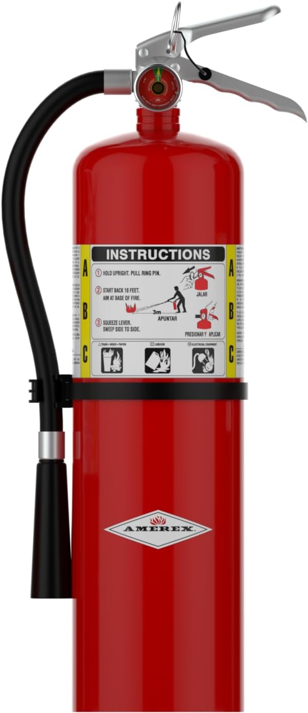 Amerex B456 10lb ABC Dry Chemical Fire Extingusher W/Heavy Duty Vehicle Bracket (1)