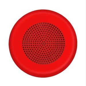 Eaton ELCHRC Wheelock Eluxa Chime, No Lettering, Ceiling Mount, 24V, Red