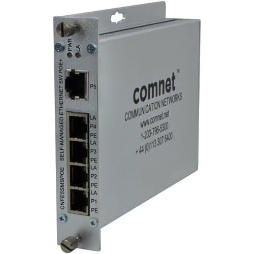 Comnet communication network switch on a white background