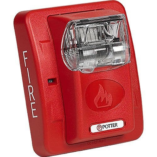 Potter S-24WR  24 VDC Evacuation Strobe, Red