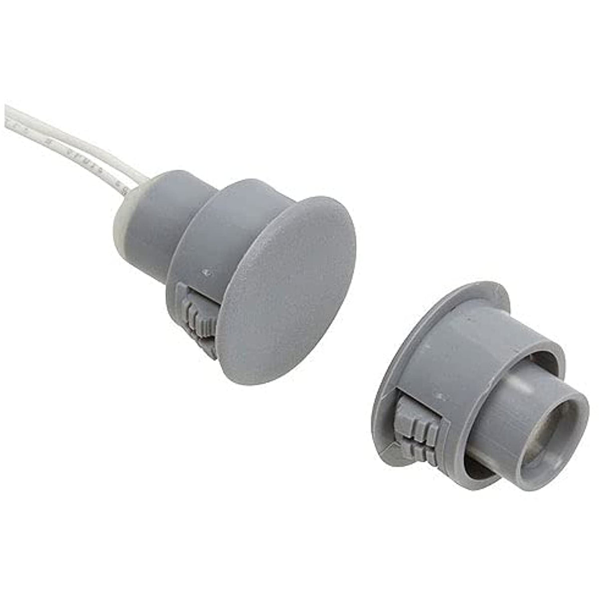 Gray magnetic sensors on a white background