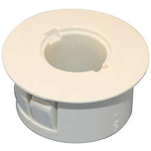 GRI PA-75-W-10 Recessed Adapter, 3/4" Diameter with 3/8" Hole, White 10 pack