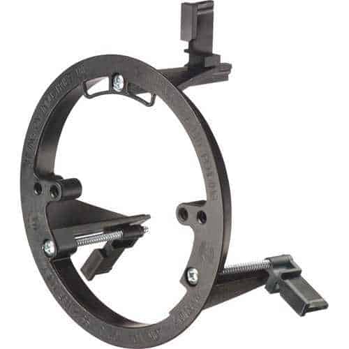 Arlington LVR1 4" Round Low Voltage Mounting Bracket, Black