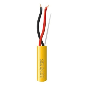 Genesis 45131002 14/2 Solid Plenum Fire Alarm Cable, Unshielded, FPLP, CL3P, FT6, 1000' (304.8m), Reel, Yellow