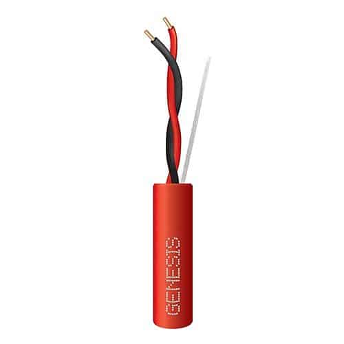 Genesis 55041004 14/1 Pair Solid Fire Alarm Cable, NYC Local Law 39, Unshielded, FPLP, NYC LL5, 1000' (304.8m), Reel, Red