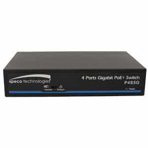 Speco P4S6G 6-Port Gigabit Network PoE Switch, Black