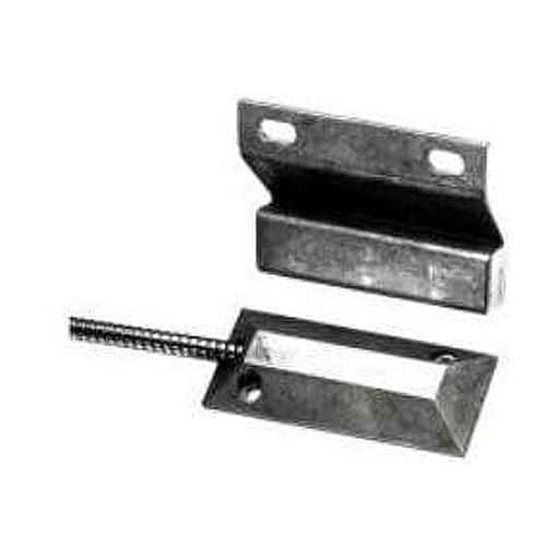 Two-piece magnetic contact switch set on a white background