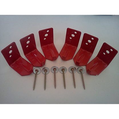 (6 Pack) - Universal Fire Extinguisher Wall Hook, Mount, Bracket, Hanger for 15 to 20 Lb. Extinguisher - FREE SCREWS & WASHERS INCLUDED