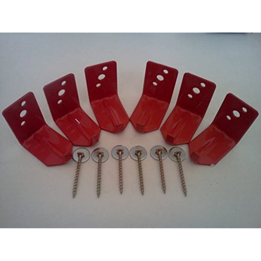(6 Pack) - Universal Fire Extinguisher Wall Hook, Mount, Bracket, Hanger for 15 to 20 Lb. Extinguisher - FREE SCREWS & WASHERS INCLUDED