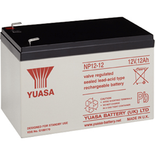 Yuasa NP1.2-12 12V, 1.2Ah Rechargeable SLA Battery, Terminals