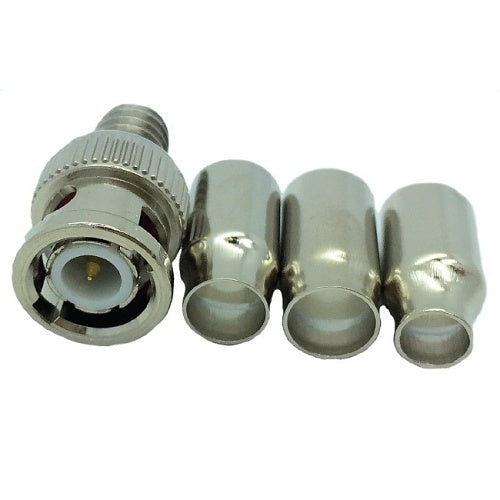 ADI PRO 0E-BNCU75TP 18-22 AWG Wire Male BNC Crimp RG58/59, 6 PVC Plenum, 10-Pack