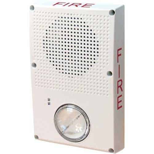 Edwards Signaling WG4WF-HVMHC Genesis WG4 Series 24VDC Horn Strobe, FIRE Marking, High Candela, White