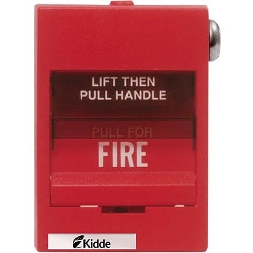 Edwards Signaling K-279B-1110 Double Action Fire Alarm Manual Pull Station with 6" Wire Leads, Single Pole, Open Circuit and Tool Reset