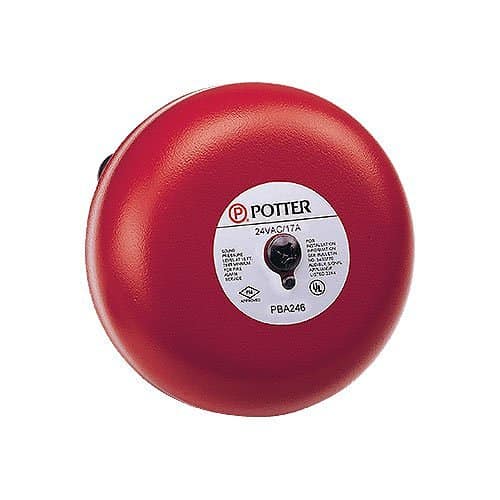 Potter PBA1206 6" AC Powered Bell, 120VAC