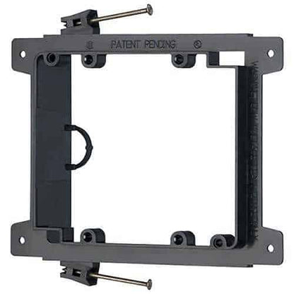 Arlington LVN2 Nail on Low Voltage Mounting Brackets for New Construction, 2-Gang, Black