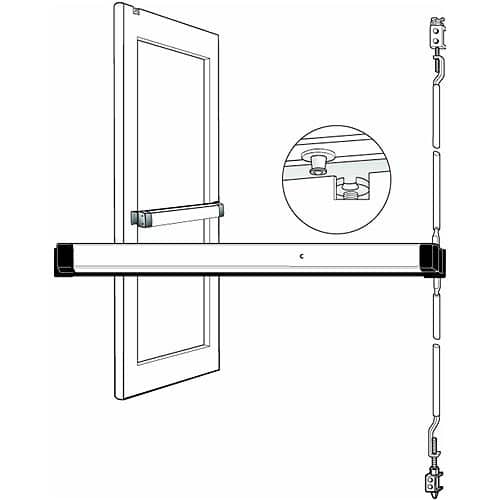 Adams Rite 8611-48 Narrow Stile Concealed Vertical Rod Exit Device
