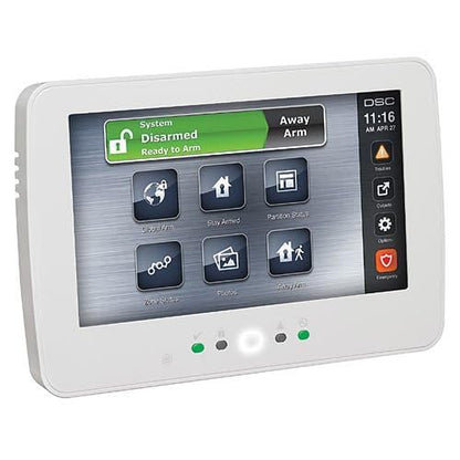 DSC HS2TCHP PowerSeries Neo 7" Hardwired Touchscreen Alarm Keypad with Prox Support, White