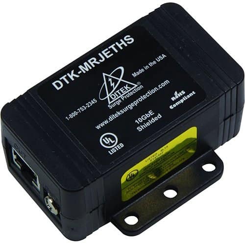 DITEK DTK-MRJETHS Ethernet Surge Protector,CAT5e, CAT6 and CAT6A data lines
