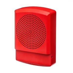 Eaton ELCHR Wheelock Wheelock Eluxa Chime Horn, No Lettering, Wall Mount, 24V, Red