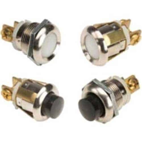 Edwards Signaling Low Voltage Panel Mount Push Button Snap Fit Protruding Center White