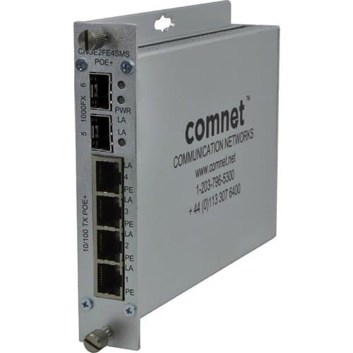 Comnet communication network device with multiple ports on a white background
