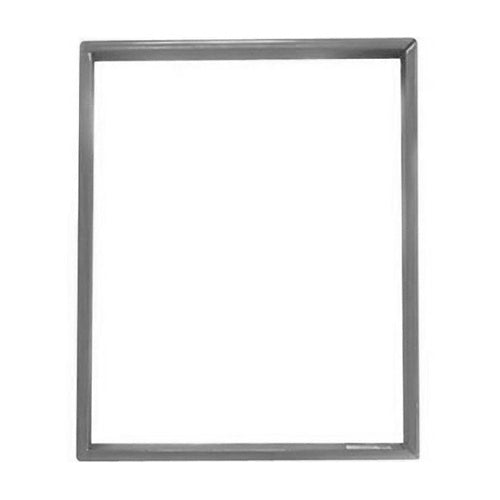 Silver rectangular frame on a white background