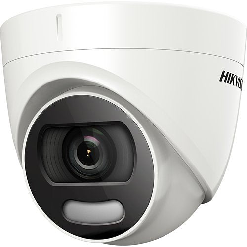 Hikvision DS-2CE72DFT-F TurboHD ColorVu 2MP Outdoor Turret Analog Camera, 3.6mm Fixed Lens, White image 0