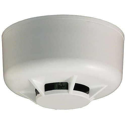 White smoke detector on a white background