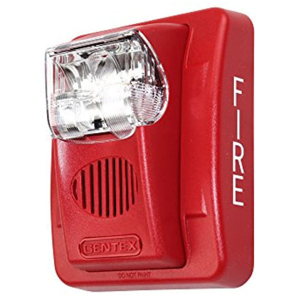 Gentex GEC3-24WR Commander Series Selectable Candela Evacuation Horn Strobe, 24VDC, Red