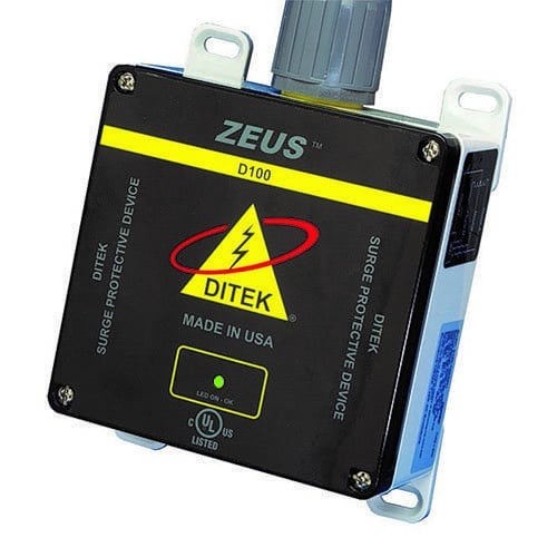 DITEK D100-120/2401 Industrial Surge Protective Device - 100kA/Phase, 120/240VAC split phase panels