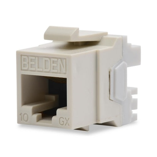 Belden AX102282 10GX Modular Jack, CAT6A, RJ45, KeyConnect Style, Single Pack, Electric White