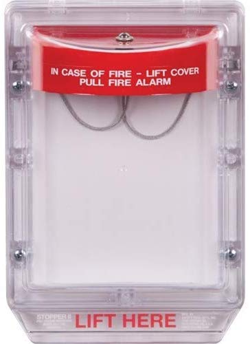 Safety Technology International, Inc. STI-1100 Stopper II with Horn, Flush Mount, Protective Polycarbonate Cover , Red