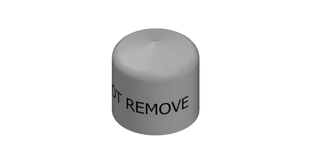 Amerex 13956 CAP VINYL 3/4" GRAY