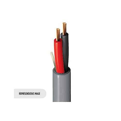 Belden 5200UE 010Z1000 16/2 Stranded Speaker Cable, Riser-CMR, Bare Copper Conductors with Polyolefin Insulation, PVC Jacket with Rripcord, 1000' (304.8m), Black