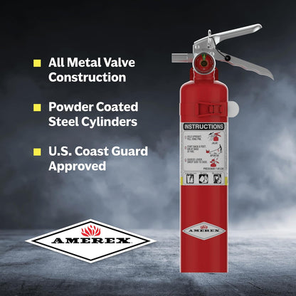Amerex B417T 2.5lb ABC Dry Chemical Extinguisher with Vehicle Bracket