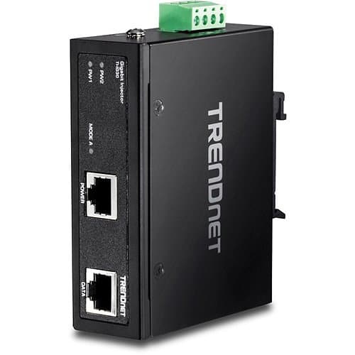 Trendnet network device with two Ethernet ports on a white background
