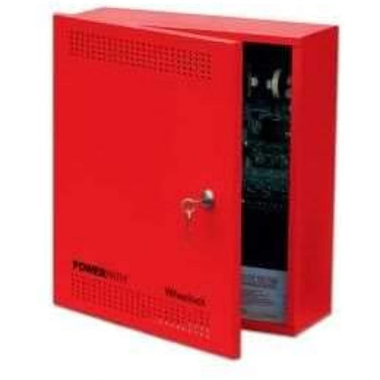 Eaton PS-8-LP PowerPATH Power Supply, NAC Power Supply, 8A, Low Profile Cabinet, up to 7A Battery, 120V, Red