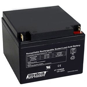 UltraTech IM-12260NB 12V 26AH Sealed Lead Acid Battery, NB Terminal