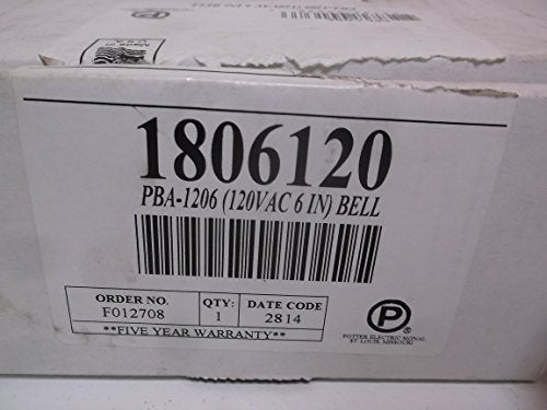 POTTER PBA-1206 FIRE BELL RED 6" 120VNEW IN A BOX