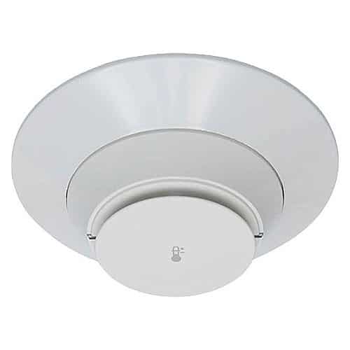 Fire-Lite H365 Addressable Heat Detector, Low-Profile Intelligent 135°F Fixed Thermal Sensor and LiteSpeed Only, White