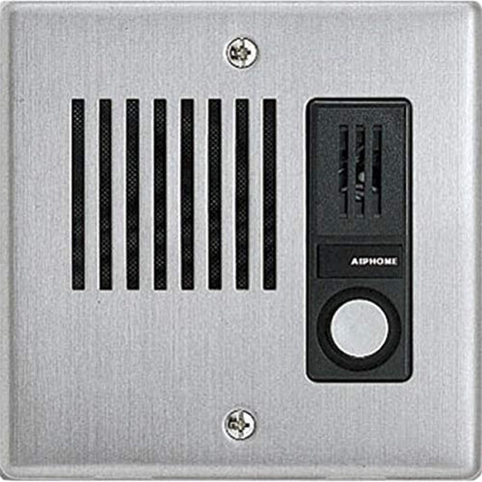 Aiphone LE-DA LEF Series Audio Only Intercom, Flush Mount Door Station, Stainless-Steel Cover