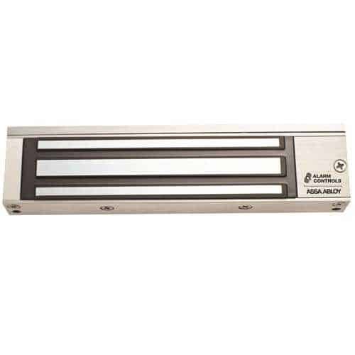Alarm Controls 320S Single Magnetic Lock, 300 lb, Clear Anodized