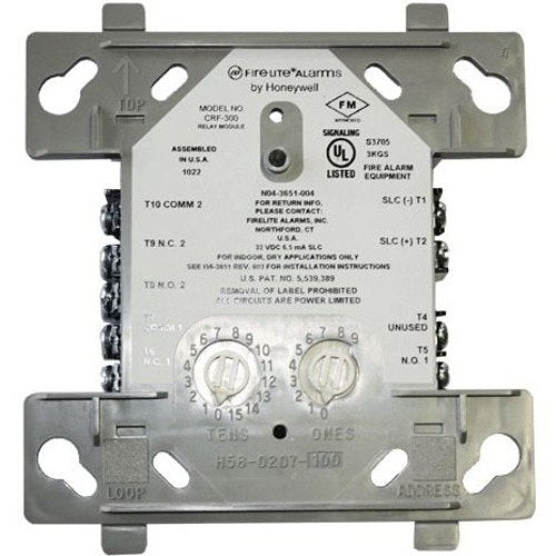Fire alarm control panel with Honeywell branding on a white background